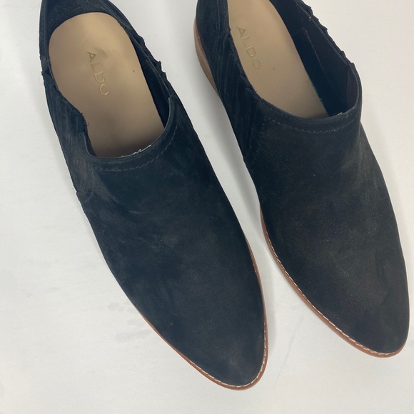 Aldo Suede Western Low Cut Bootie Black 11 - Picture 2 of 5